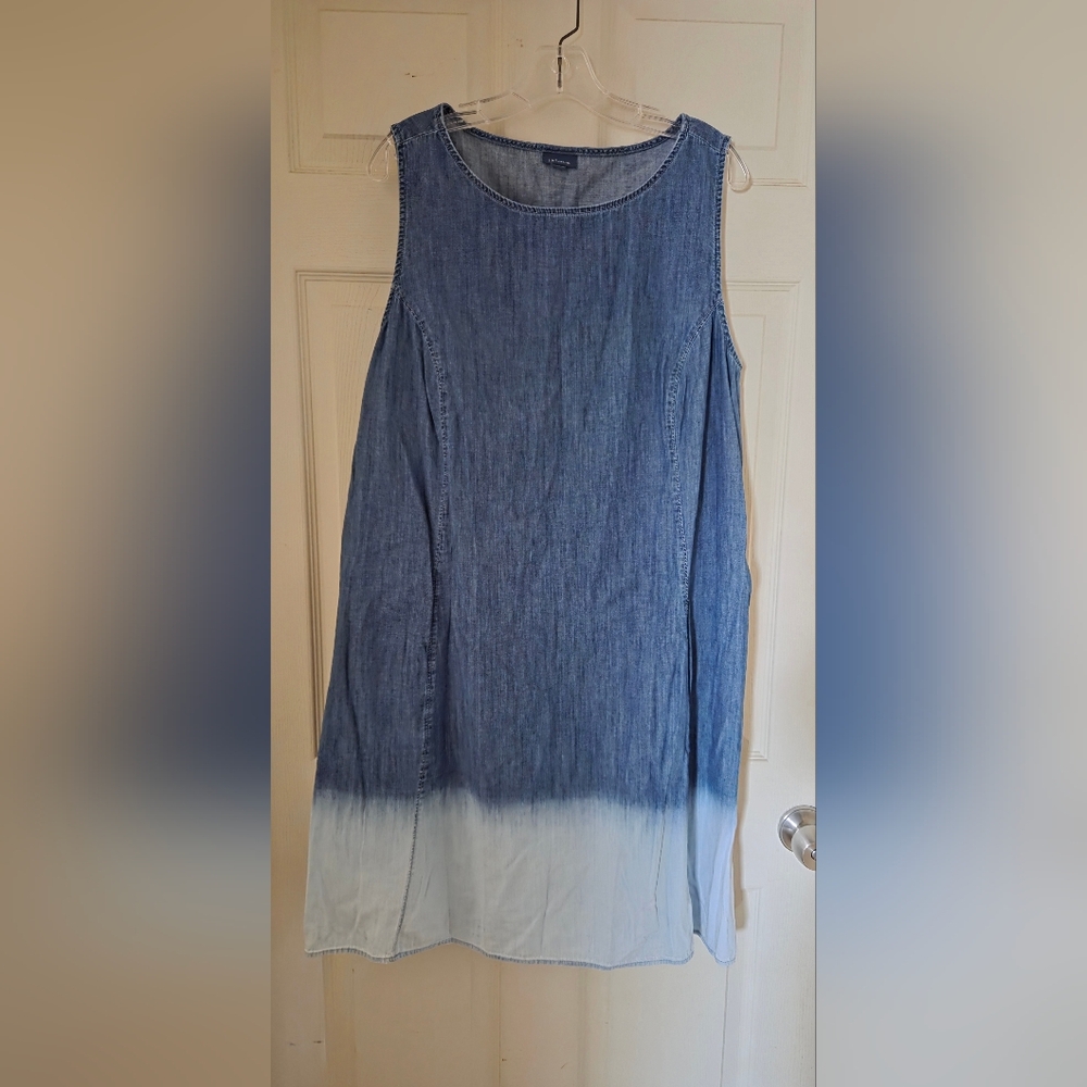 J.Jill Blue Ombre Sleeveless Denim Dress XL